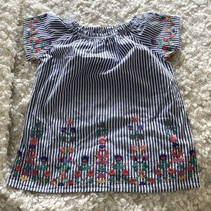 Peek Kids Girls Embroidered Stripe Dress
